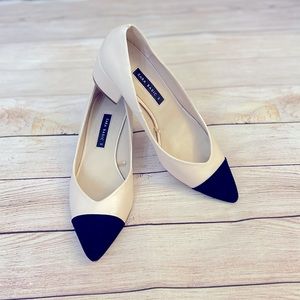 Zara Bicolor (black&beige) Pointy classy heels